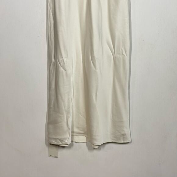 NEW Abercrombie & Fitch Maxi Dress Size Medium Petite White Plunge Cowl Back - Picture 6 of 16